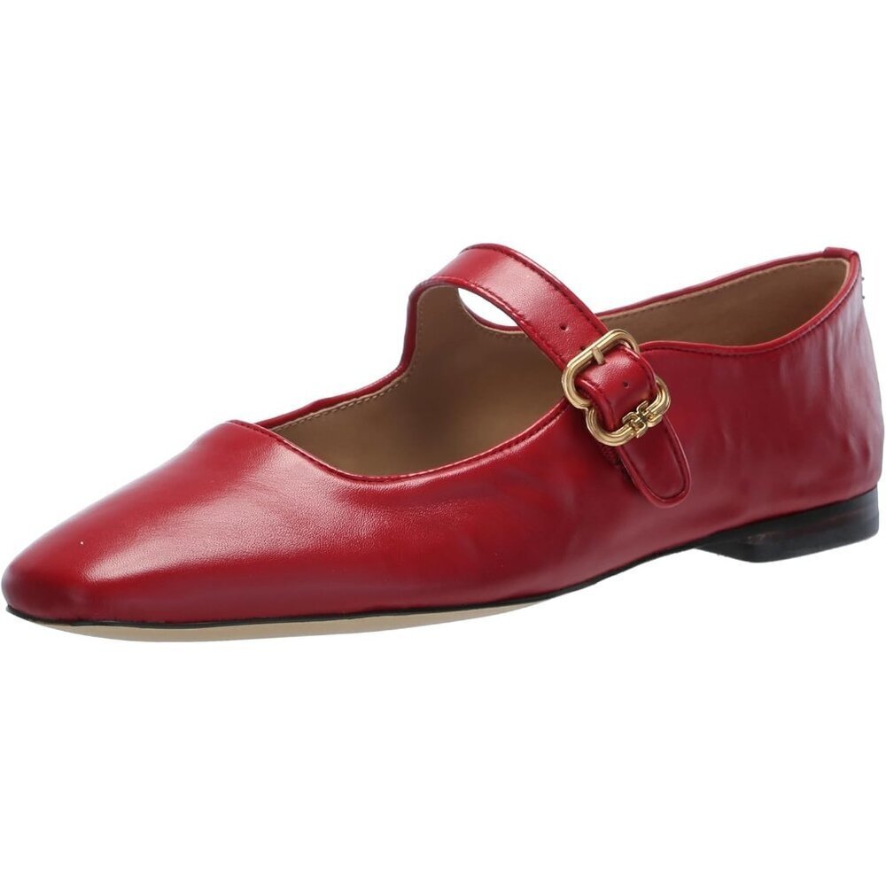 Sam Edelman Womens Scarlet Synthetic Michaela Buckle Ankle Strap Flat Shoes